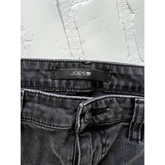JOE'S JJ Markie Crop Skinnie Crop Black Distressed Knee Jeans - sz 28 - Picture 3 of 8